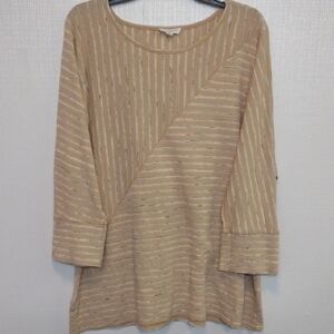 Striped Tan Women's Top